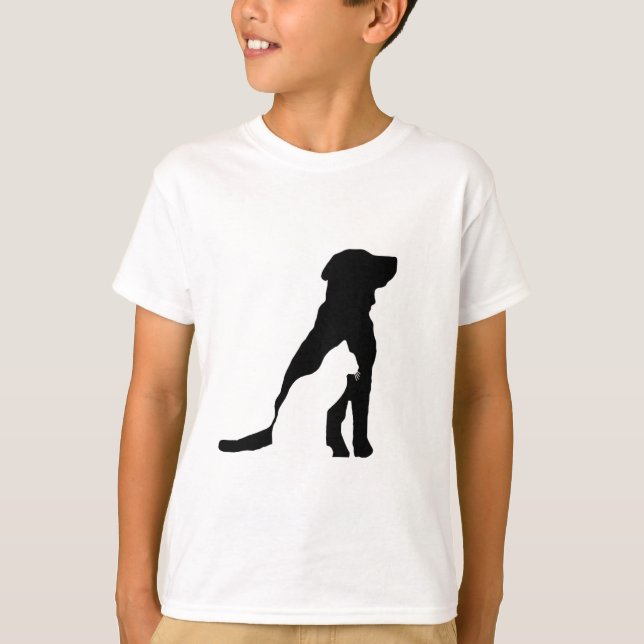 Classic t-shirts For Children Silhouettes Of Dogs. (Front)