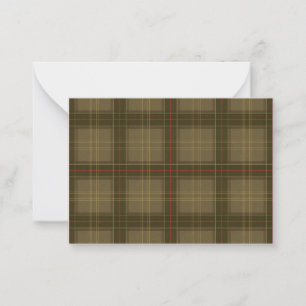 Classic Tartan in Tobacco Note Card