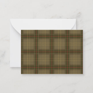 Classic Tartan in Tobacco Note Card