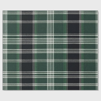 Classic Tartan Plaid Green Simple Pattern Holiday  Wrapping Paper