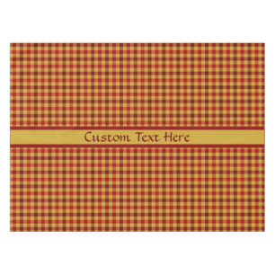 Classic Tartan Plaid Red Brown Checkered Pattern Tablecloth