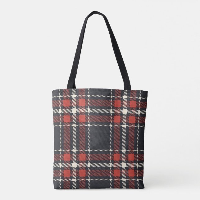 Classic Tartan Plaid Tote Bag (Back)
