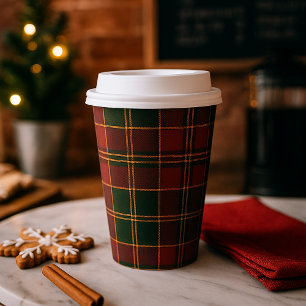 Classic Tartan Red Plaid Preppy Paper Cups
