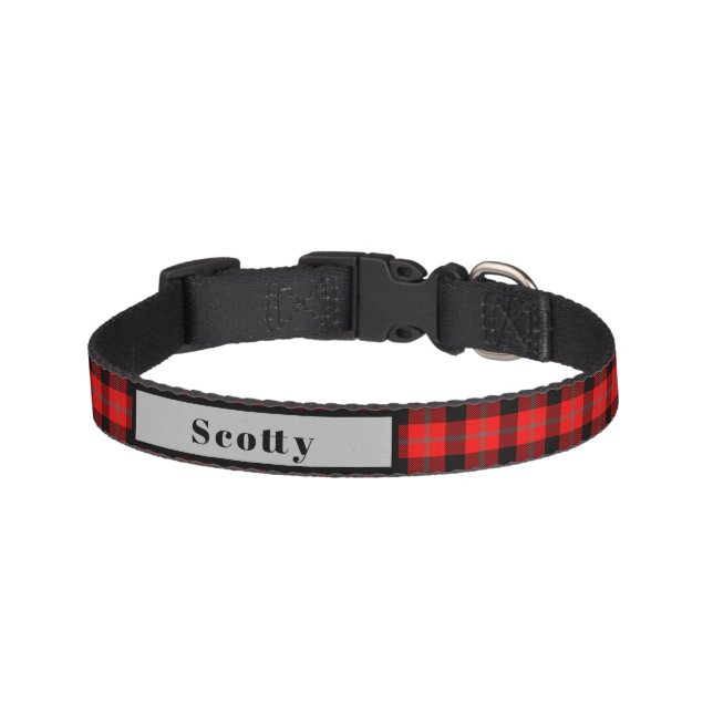 Classic Tartan Scottish Customizable Pet Collar (Front)
