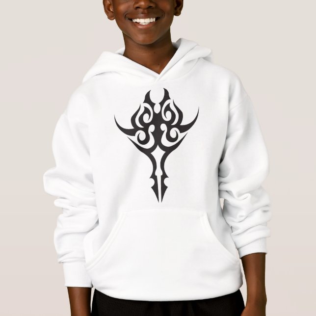 Classic Tattoo Inspired Line Art Design Hoodie (Front)
