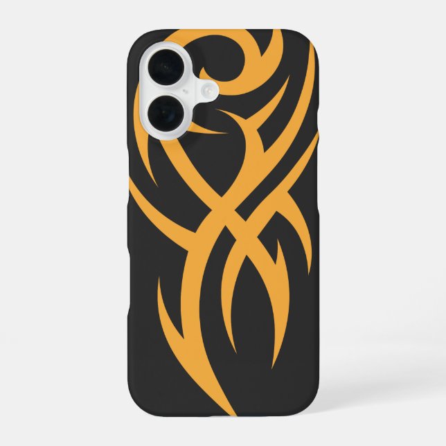 Classic Tattoo Inspired Line Art Design iPhone Case (Back)