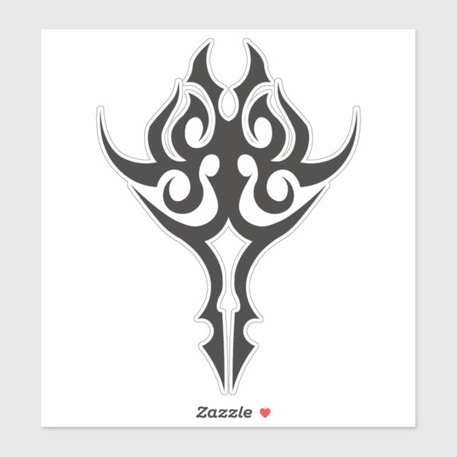 Classic Tattoo Inspired Line Art Design Sticker (Sheet)