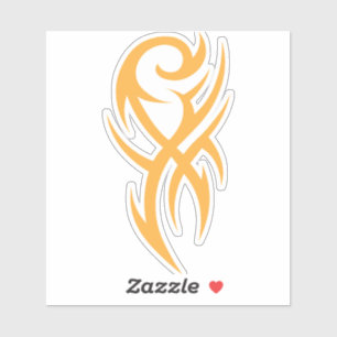 Classic Tattoo Inspired Line Art Design Sticker