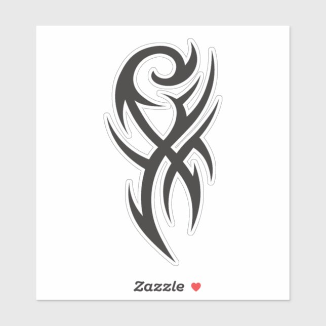 Classic Tattoo Inspired Line Art Design Sticker (Sheet)