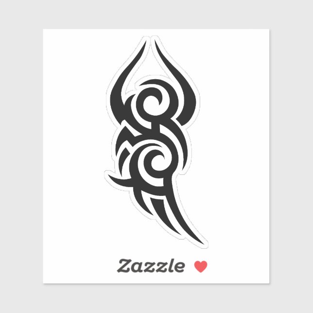 Classic Tattoo Inspired Line Art Design Sticker (Sheet)