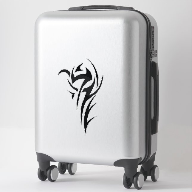 Classic Tattoo Inspired Line Art Design Sticker (Suitcase)