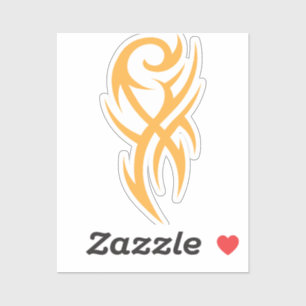 Classic Tattoo Inspired Line Art Design Sticker