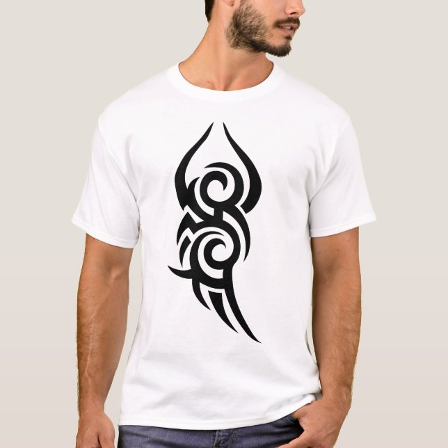 Classic Tattoo Inspired Line Art Design T-Shirt (Front)