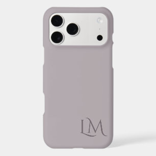 Classic Taupe Monogram Branding Style iPhone 17 Pro Max Case