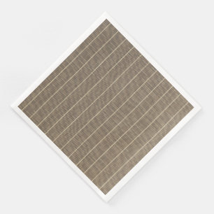 Classic Taupe with Stripe  Paper Dinner Napkins