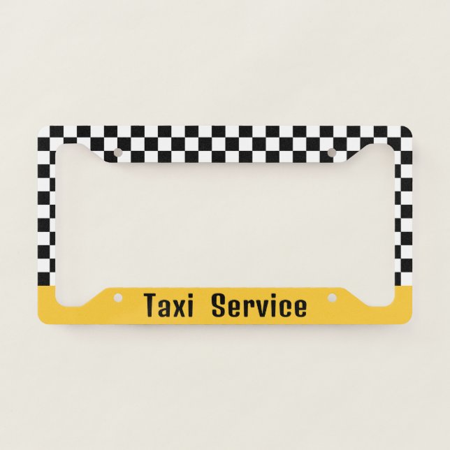 Classic Taxi Auto License Plate Frame Gift (Front)