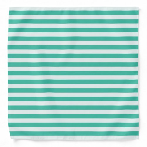 Classic Teal Striped Teal and White Stripes Bandana