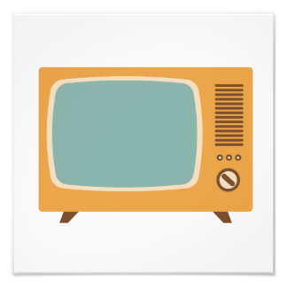 Classic Television Set Graphic Photo Print