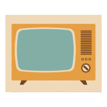 Classic Television Set Graphic