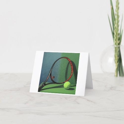 Classic Tennis Blank Note Card Thank You Card