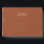 Classic Terracotta Colour 5x7 invitation envelope<br><div class="desc">Designed to coordinate with our Whimsical Line Rose Collection,  this is a 5x7 invitation envelope in terracotta colour. For more advanced customisation of this design,  e.g. changing layout,  font or text size please click the "CUSTOMIZE" button above. Please contact me for any questions!</div>