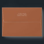 Classic Terracotta Colour 5x7 invitation envelope<br><div class="desc">Designed to coordinate with our Whimsical Line Rose Collection,  this is a 5x7 invitation envelope in terracotta colour. For more advanced customisation of this design,  e.g. changing layout,  font or text size please click the "CUSTOMIZE" button above. Please contact me for any questions!</div>