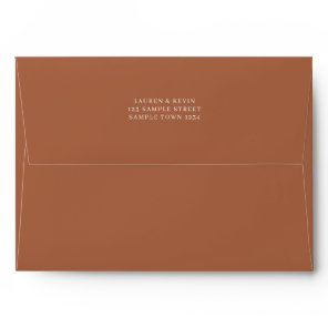 Classic Terracotta Colour 5x7 invitation envelope