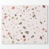 Classic terrazzo marble floor pattern background wrapping paper (Flat)