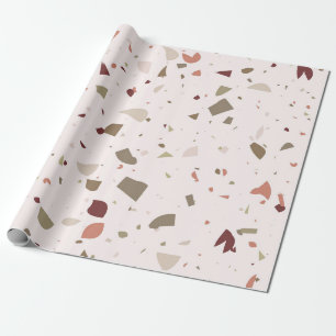 Classic terrazzo marble floor pattern background wrapping paper