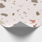 Classic terrazzo marble floor pattern background wrapping paper (Corner)