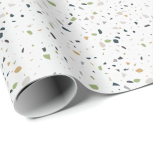Classic terrazzo pattern background wrapping paper