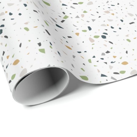 Classic Terrazzo Pattern Background Wrapping Paper