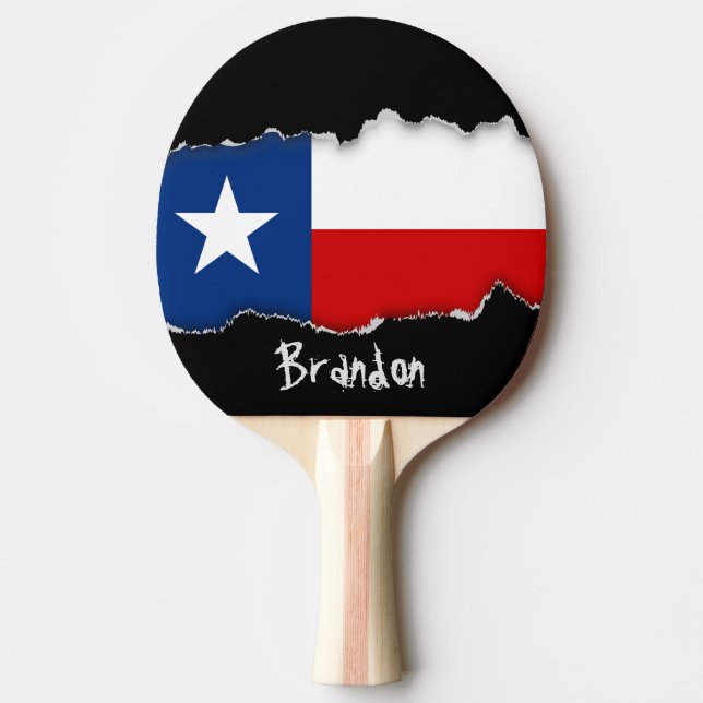 Classic Texas State Flag Ping-Pong Paddle (Front)