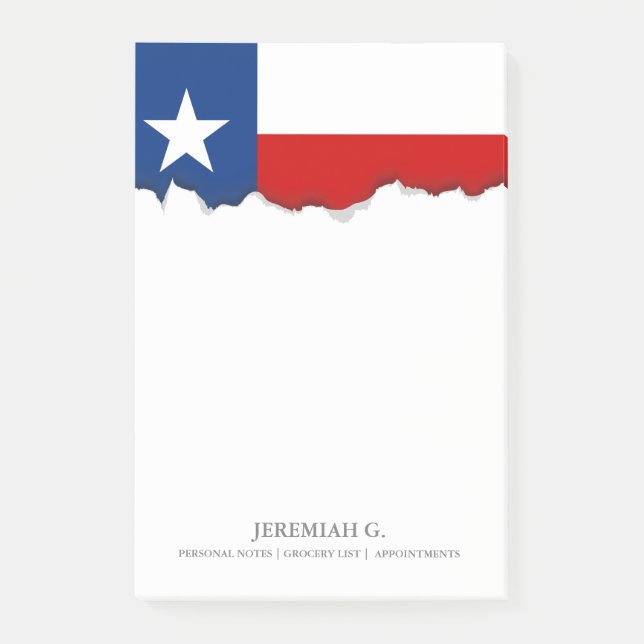 Classic Texas State Flag Post-it Notes (Front)