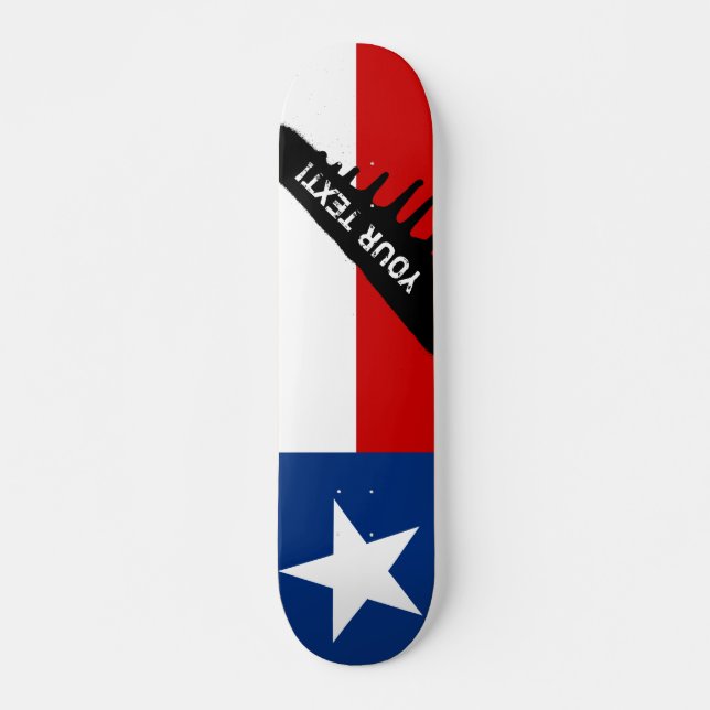 Classic Texas State Flag Skateboard Deck (Front)