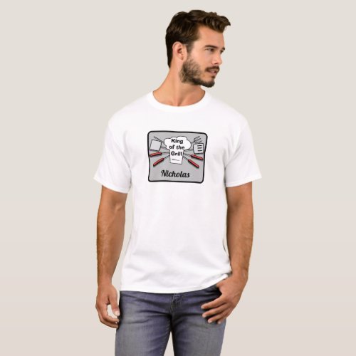 Classic Text King of the Grill BBQ Name T_Shirt