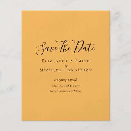 Classic TEXT ONLY Minimalist BUDGET SAVE DATES Flyer