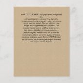 Classic TEXT ONLY Minimalist BUDGET WEDDING (Back)