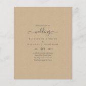 Classic TEXT ONLY Minimalist BUDGET WEDDING (Front)