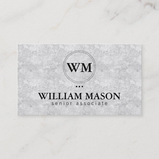Classic | Texture | White Business Card (Front)