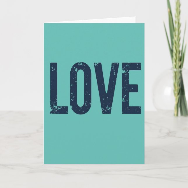 Classic Textured I Love You Card (Front)