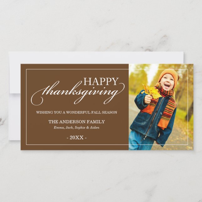 CLASSIC THANKSGIVING | FALL PHOTO CARD (Front)