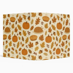 Classic Thanksgiving patterned 3 Ring Binder