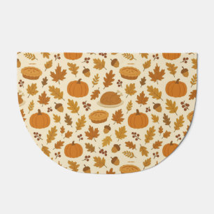 Classic Thanksgiving patterned Doormat