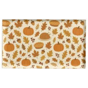 Classic Thanksgiving patterned Place Card Holder