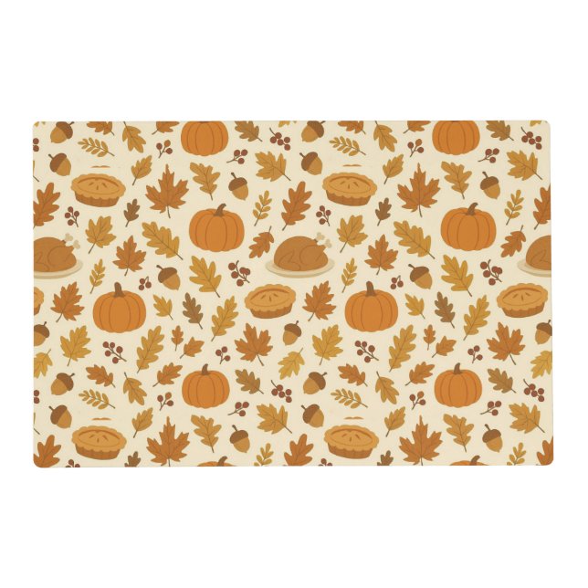 Classic Thanksgiving patterned  Placemat (Front)