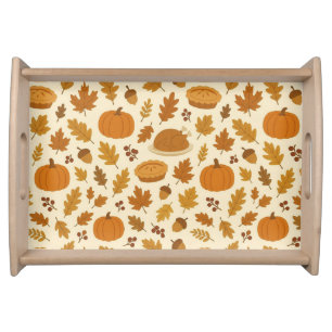 Classic Thanksgiving patterned Serving Tray