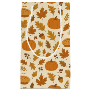 Classic Thanksgiving patterned  Small Gift Bag