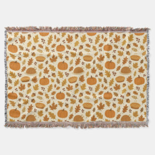 Classic Thanksgiving patterned Throw Blanket