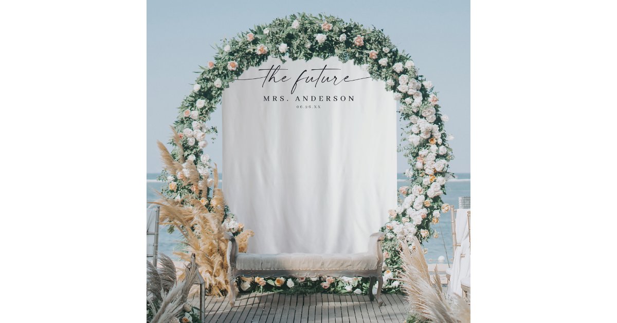 Classic The Future Mrs Bridal Shower Backdrop | Zazzle
